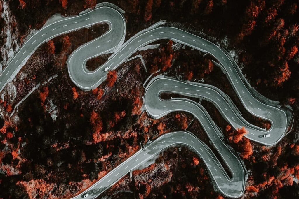 twisting road