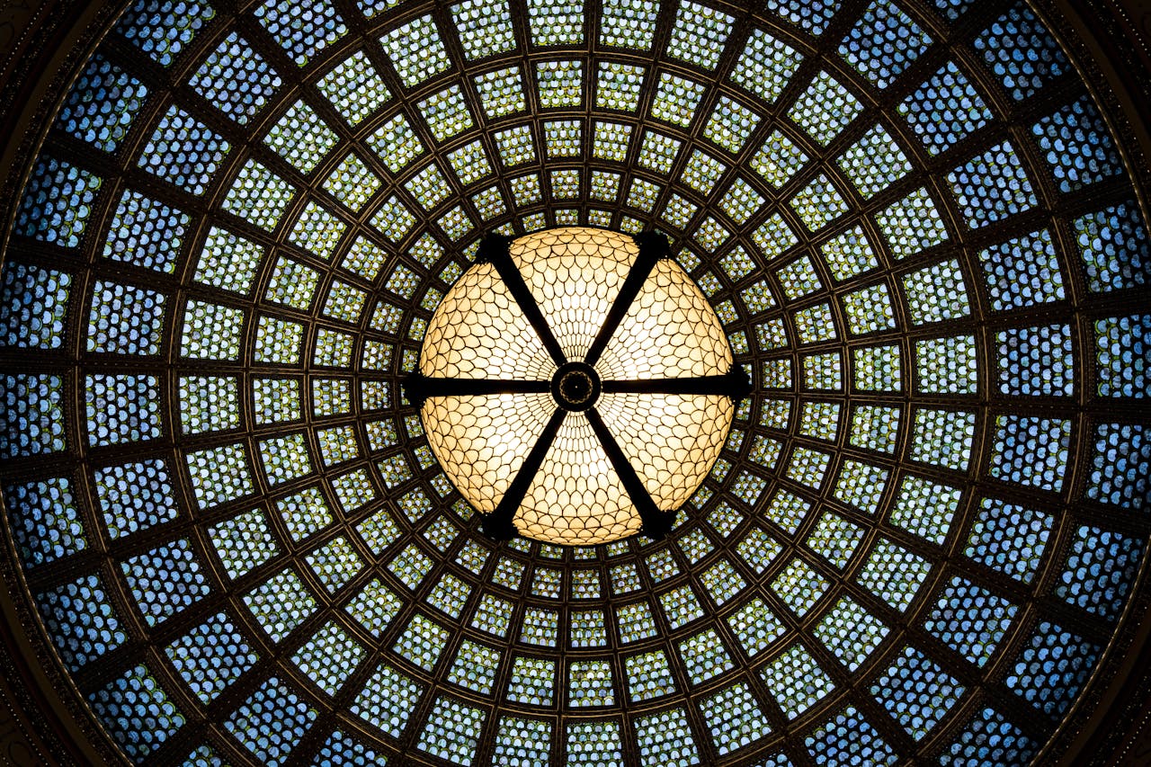 Chandelier in a Dome Ceiling in Chicago, IL