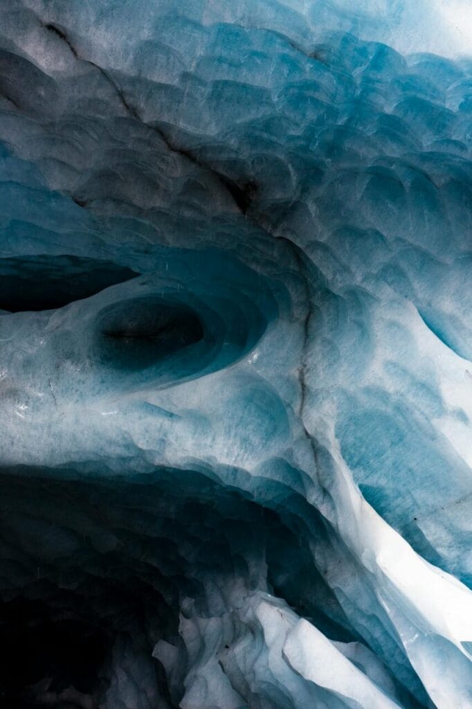 A Cave in a Glacier in Valdez, AK, USA